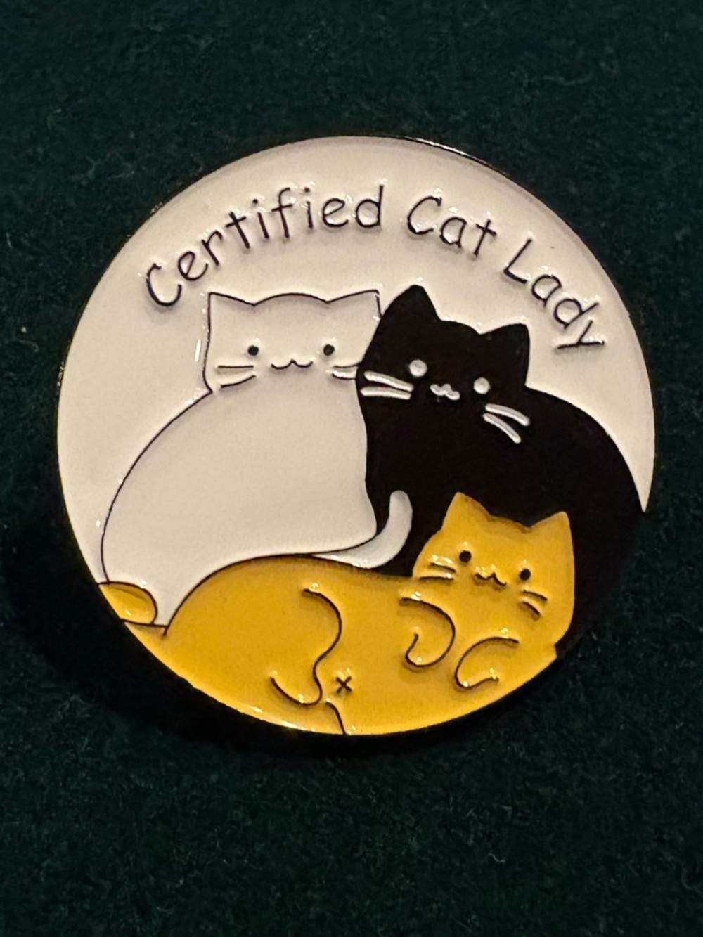 ✨Bundle 2 for $12 or 3 for $15 enamel pins✨-Certified Cat Lady Enamel Pin